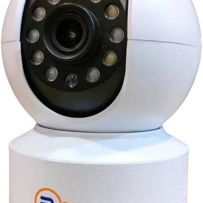 BE-CAM Full HD Smart WiFi Camera, 360° Viewing Angle, SD Slot for Local Storage up to 128GB, 2-Way Audio, 24×7 Color Vision, Motion Detection, 2.4 GHz, CCTV Camera for Home,Sleep Mode for Privacy